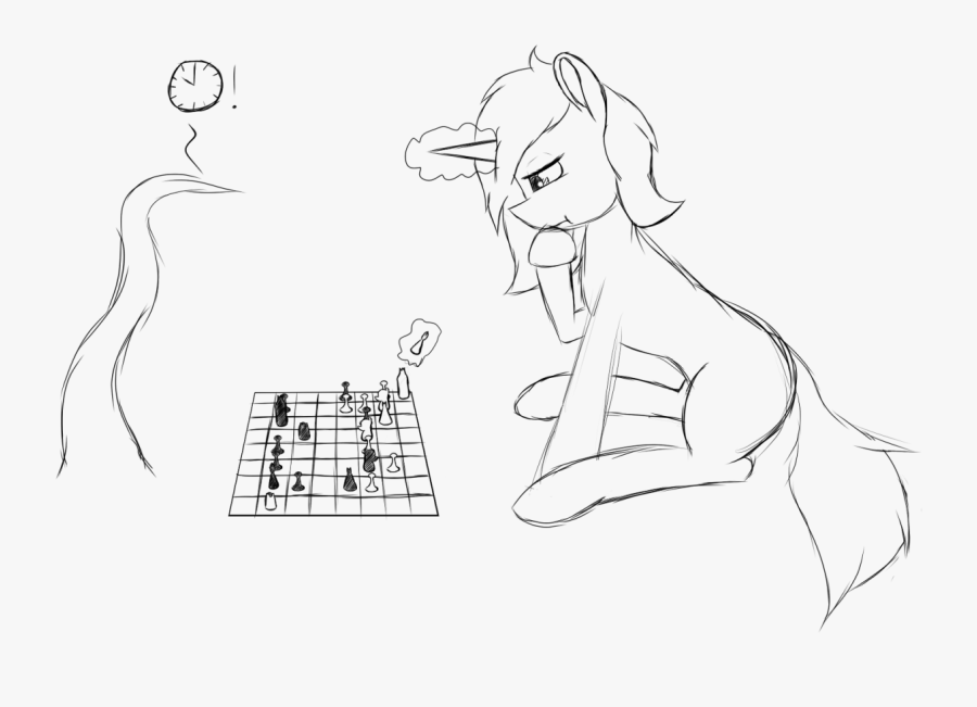 Transparent Chessboard Png - Line Art, Transparent Clipart