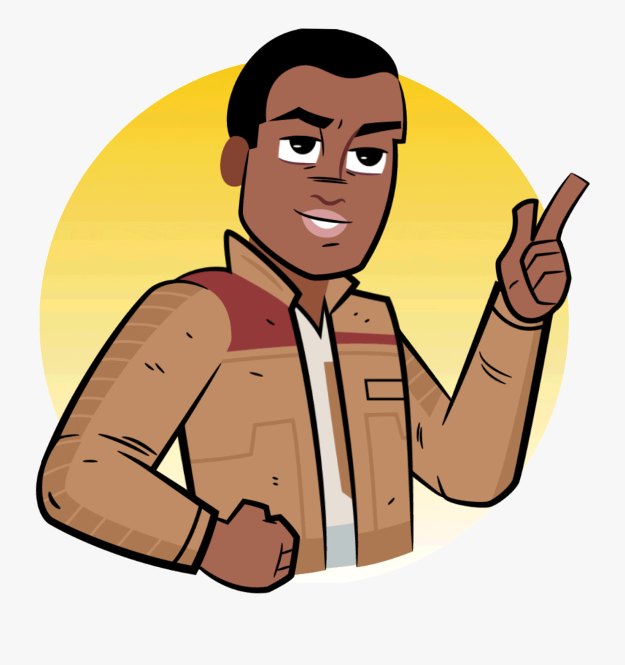 Star Wars The Last Jedi Animated Facebook Messaging - Finn Gif Png Star Wars, Transparent Clipart