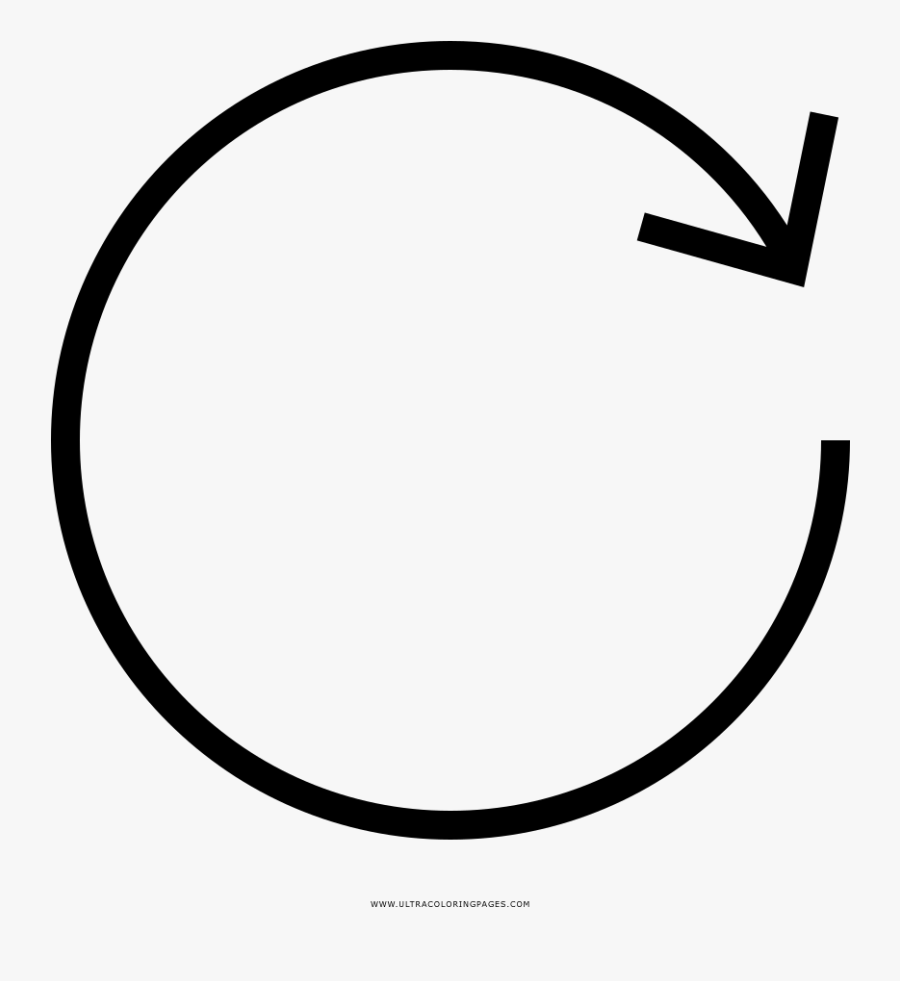 Rotate Coloring Page - Circle, Transparent Clipart