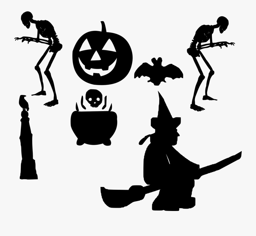 Halloween Silhouette Horror Free Picture - Halloween Silhouette, Transparent Clipart