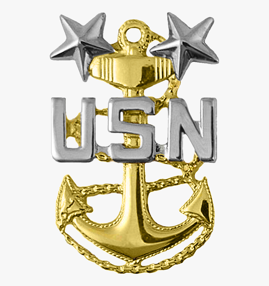 Mcpo Collar - Senior Chief Petty Officer Anchor, Transparent Clipart