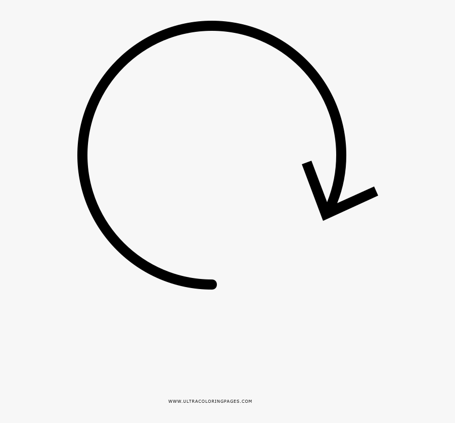Rotate Coloring Page - Circle, Transparent Clipart