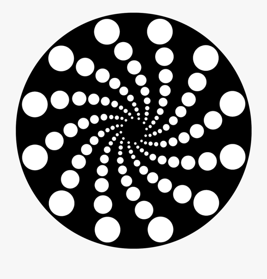 Apollo Rotating Radial Dots - Spiral Mandala Rock Painting, Transparent Clipart
