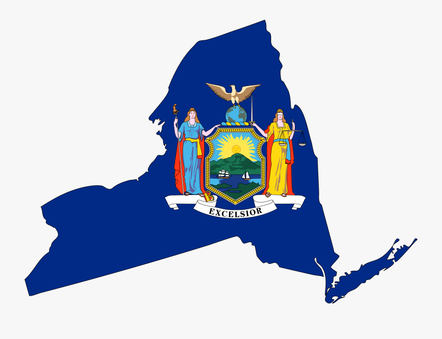 New York Medicare Plans - State Flag Of New York, Transparent Clipart
