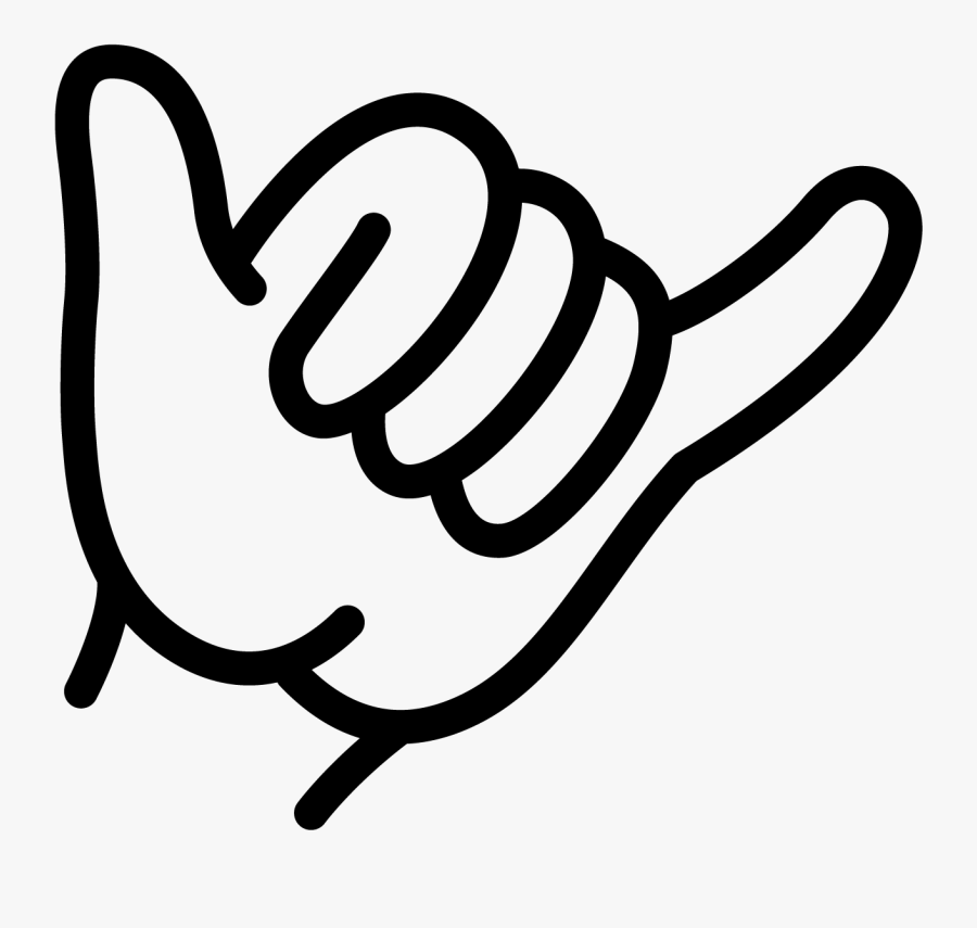 Black And White Shaka , Free Transparent Clipart ClipartKey