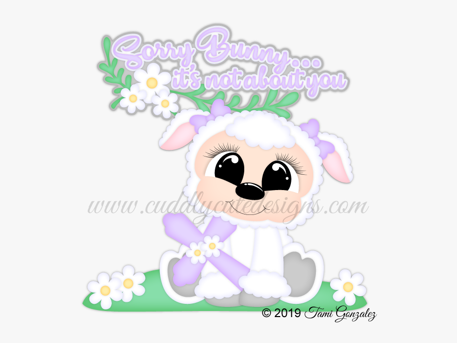 Easter Lamb - Cartoon, Transparent Clipart