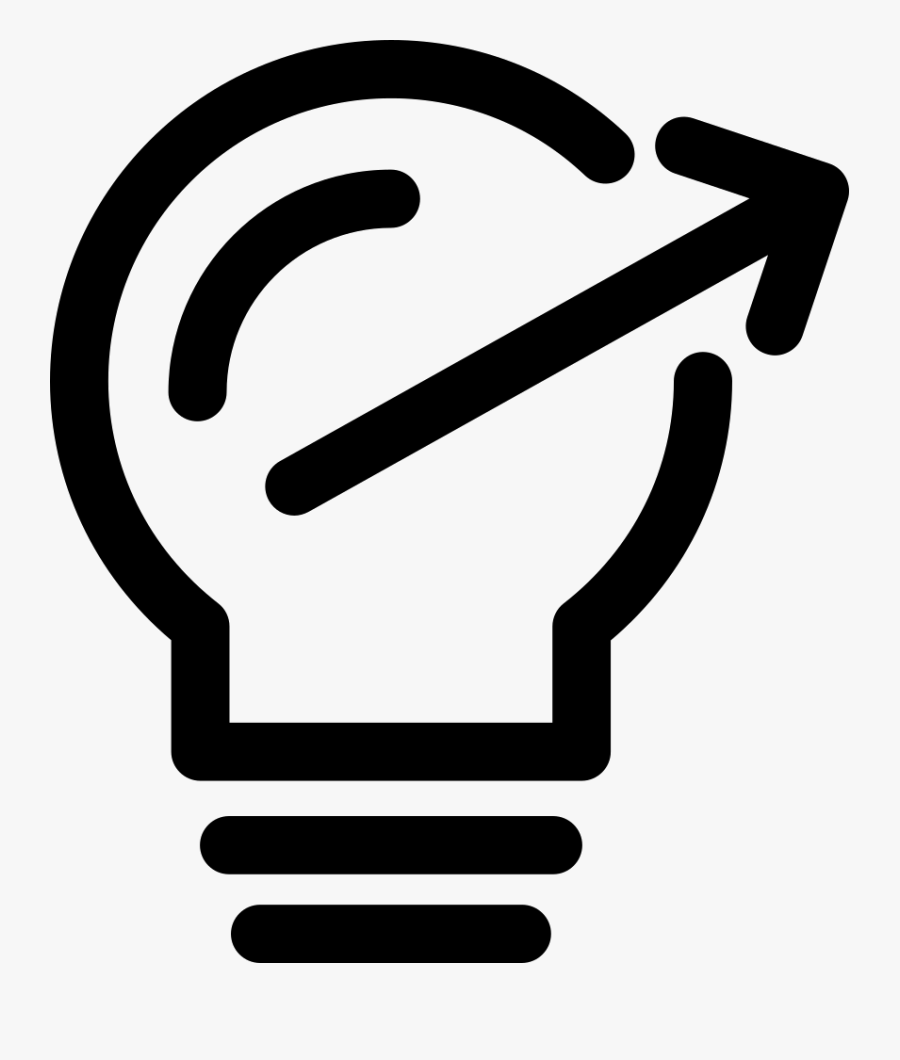 Light Bulb Arrow Icon Clipart , Png Download - Icon, Transparent Clipart