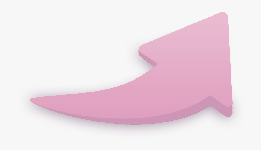 Curved Arrow Pink Png, Transparent Clipart