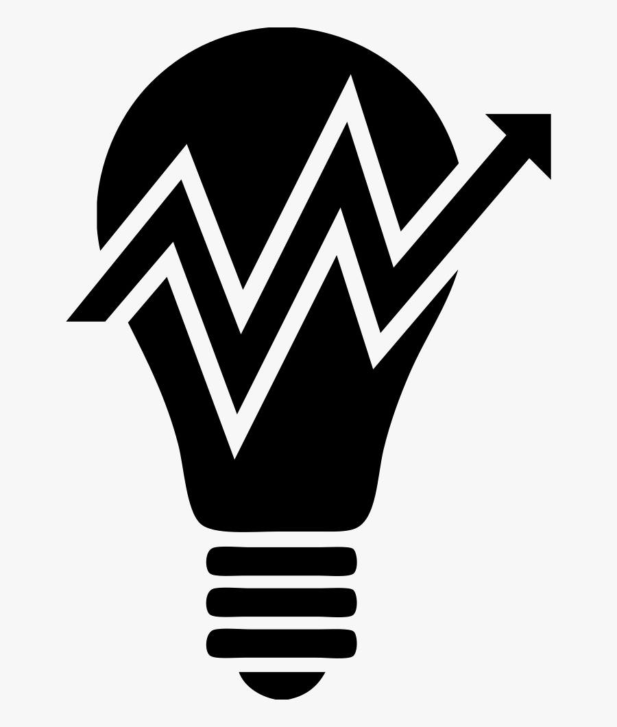 Light Bulb With Ascent Arrow - Retos Icono Png, Transparent Clipart