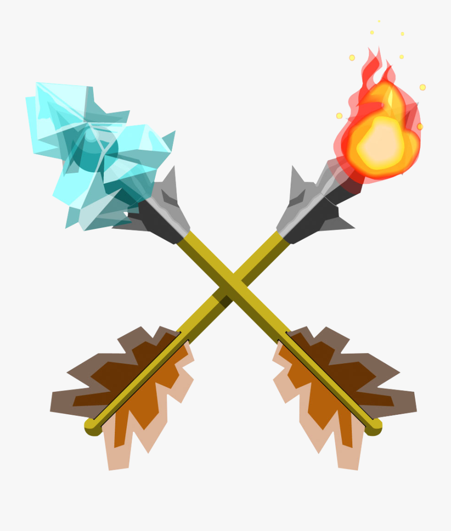 Fire & Ice Arrows - Ice Arrows, Transparent Clipart