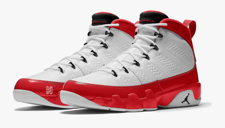 Jordan 9 Gym Red, Transparent Clipart