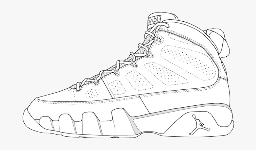 Jordan Clipart Px Image Transparent Png - Jordan Sneaker Coloring Page, Transparent Clipart