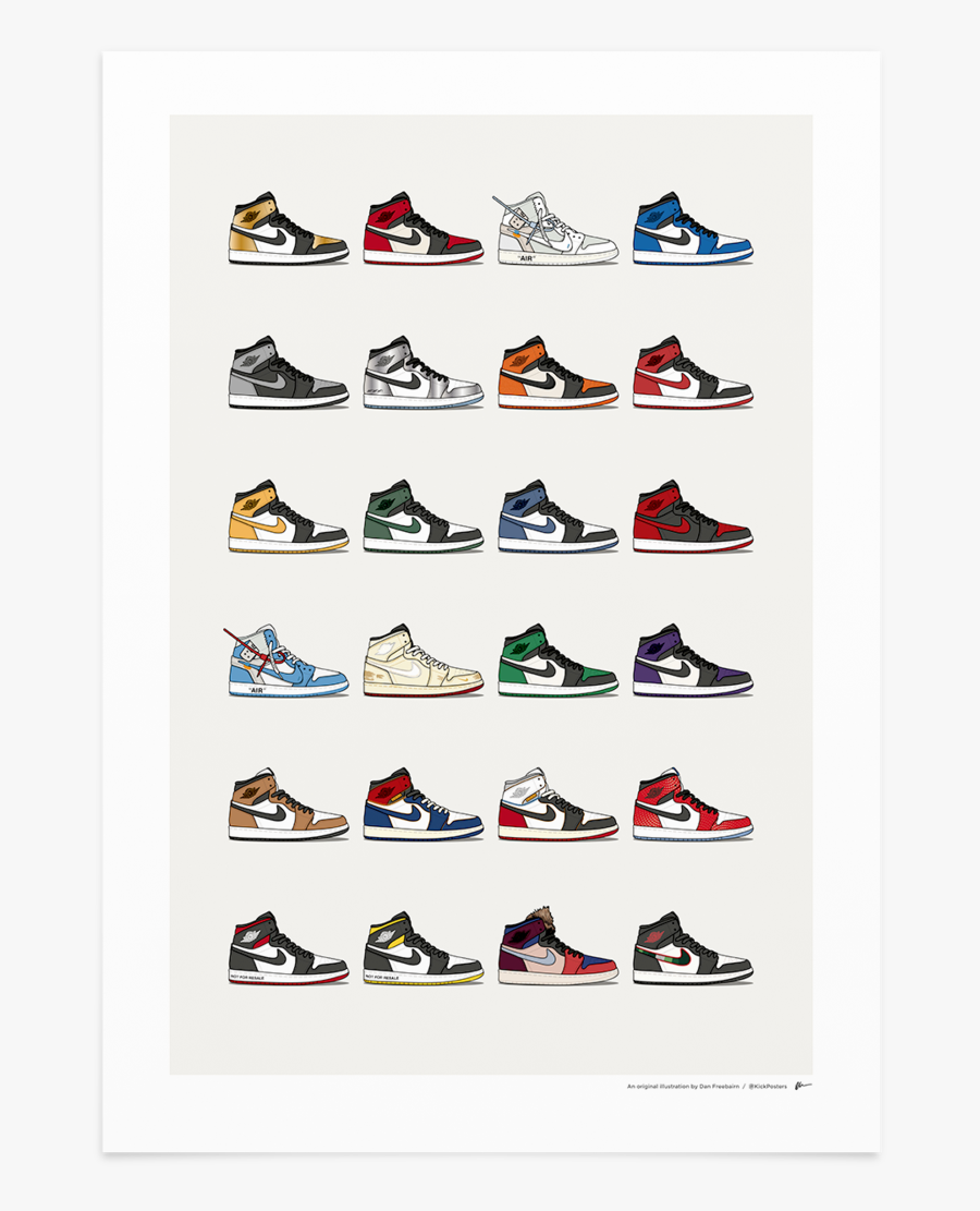 Jordan 1 Real Collection, Transparent Clipart