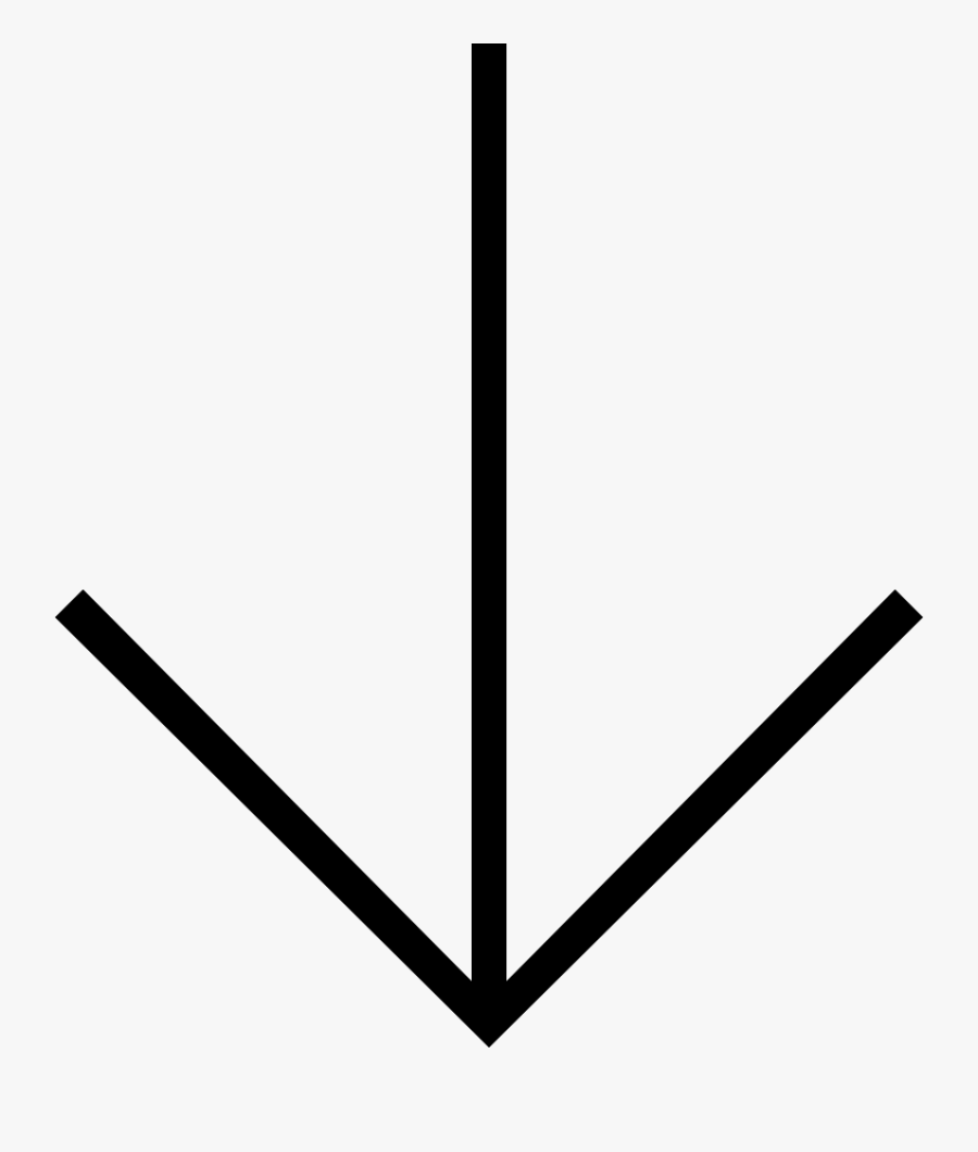 Essential Light Arrow Down, Transparent Clipart