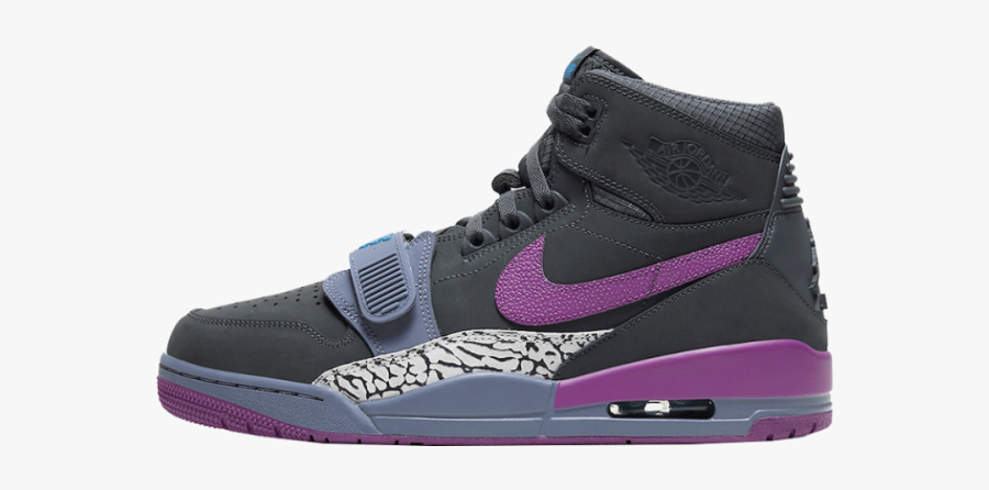 Air Jordan Legacy 312 Grey Purple Men"s Sneakers Lifestyle - Purple And Grey Jordan Legacy 312, Transparent Clipart
