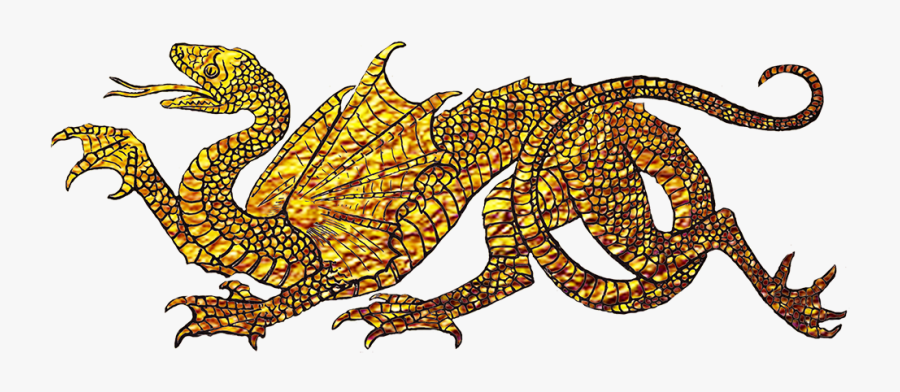 Golden Dragon Drawing - Dragon Gold Texture Transparent, Transparent Clipart