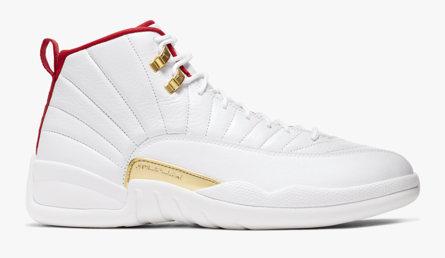 White Jordan Retro 12, Transparent Clipart