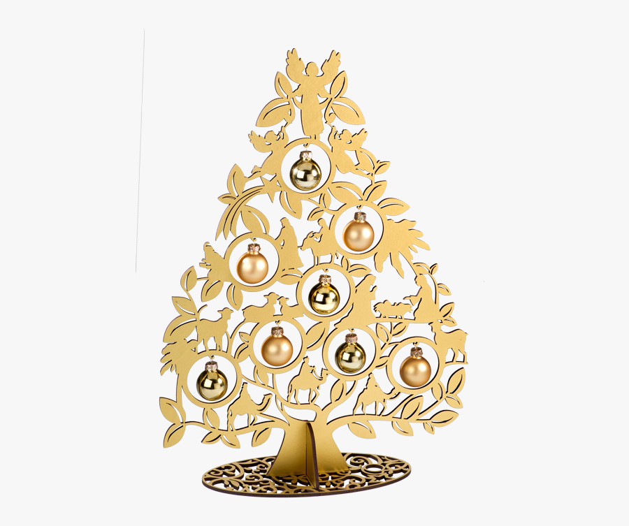 Tree "christmas Story", Gold - Christmas Tree, Transparent Clipart