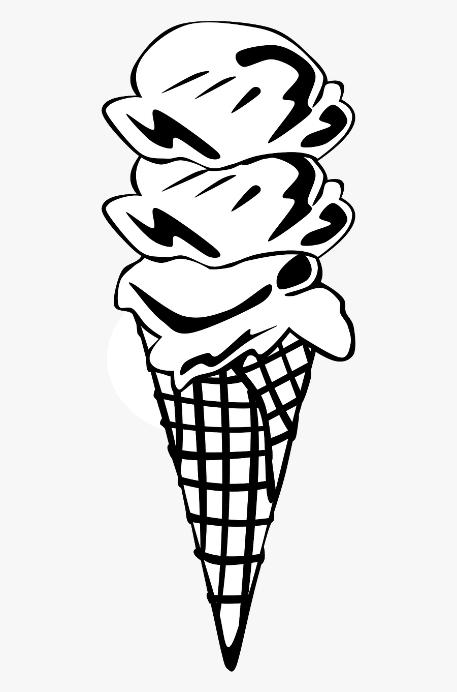Ice Cream Cone Food Dessert Png Image Ice Cream Clipart Black And White Free Transparent Clipart Clipartkey