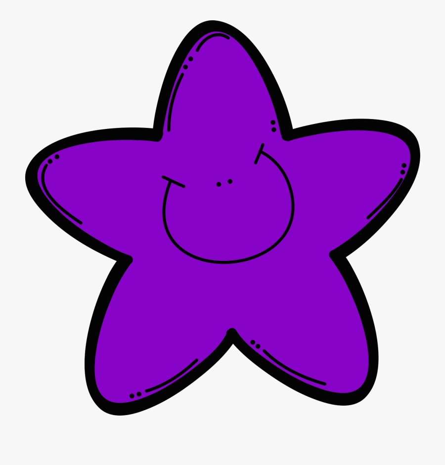 Happy Star Purple - Happy Star Clipart, Transparent Clipart