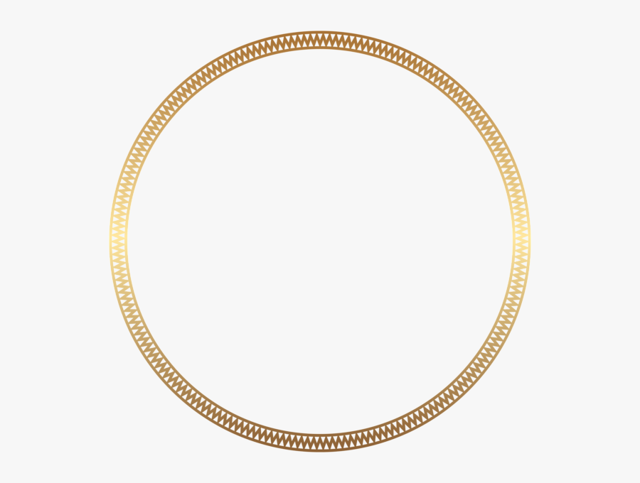 Round Frame Border Gold Clip Art - Circle, Transparent Clipart