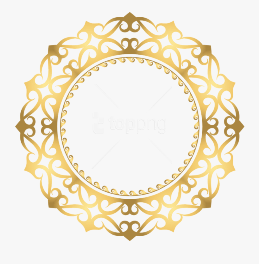 Transparent Golden Png - Gold Circle Design Png, Transparent Clipart