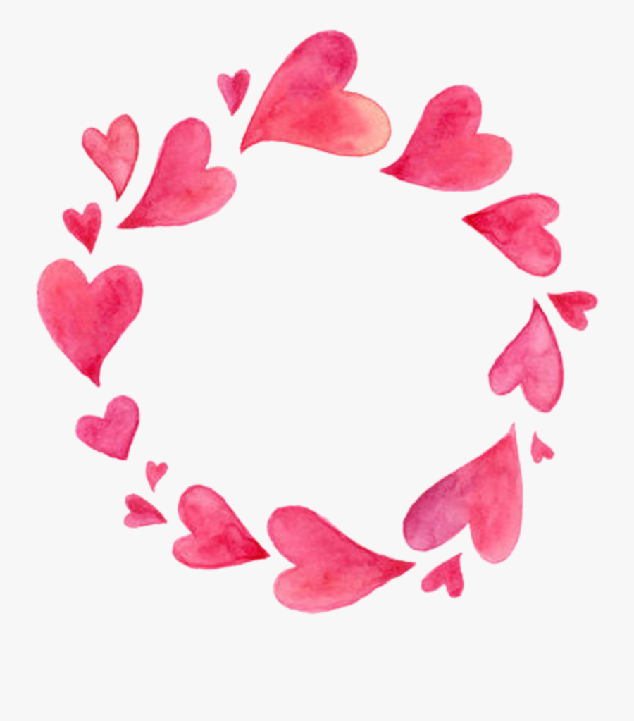 #hearts #heart #borders #frames #round #frame #border - Round Heart Border, Transparent Clipart