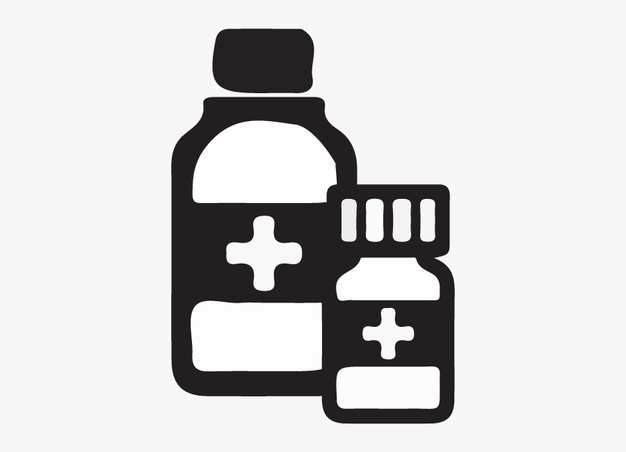 Two Pill Bottles - Cross, Transparent Clipart