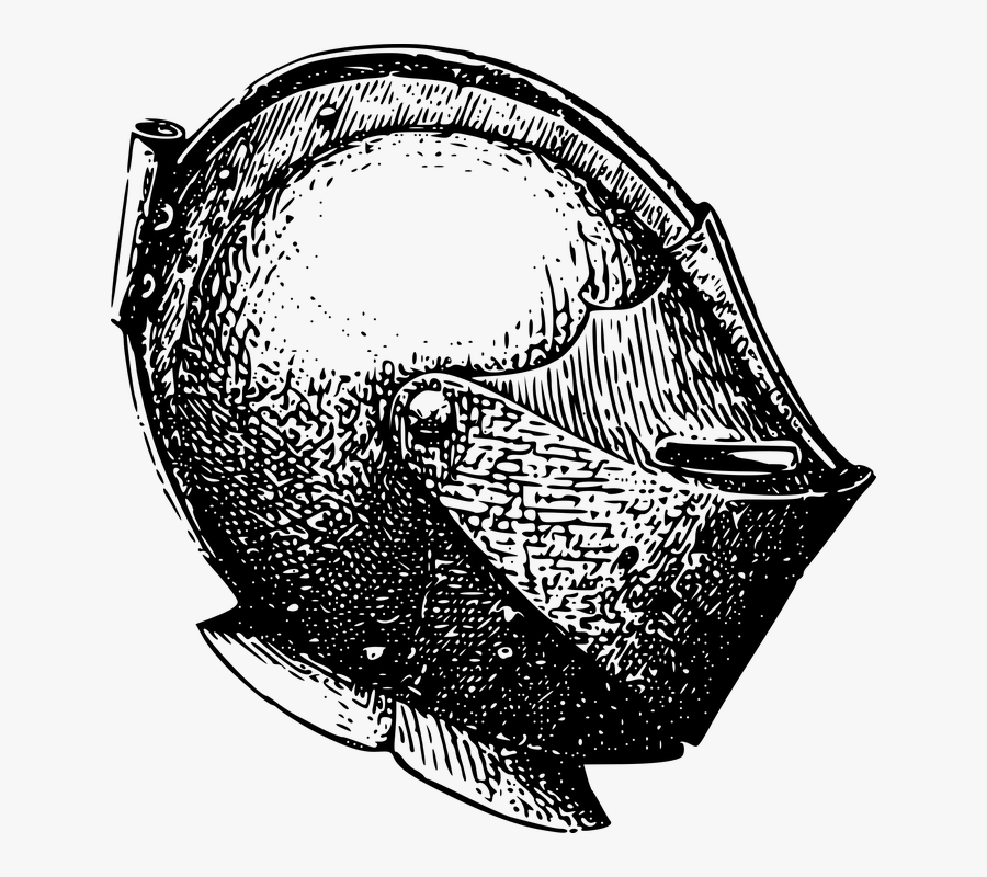 Armor, Armour, Game Asset Call, Headgear, Helmet - Middle Age Helmet Drawing, Transparent Clipart