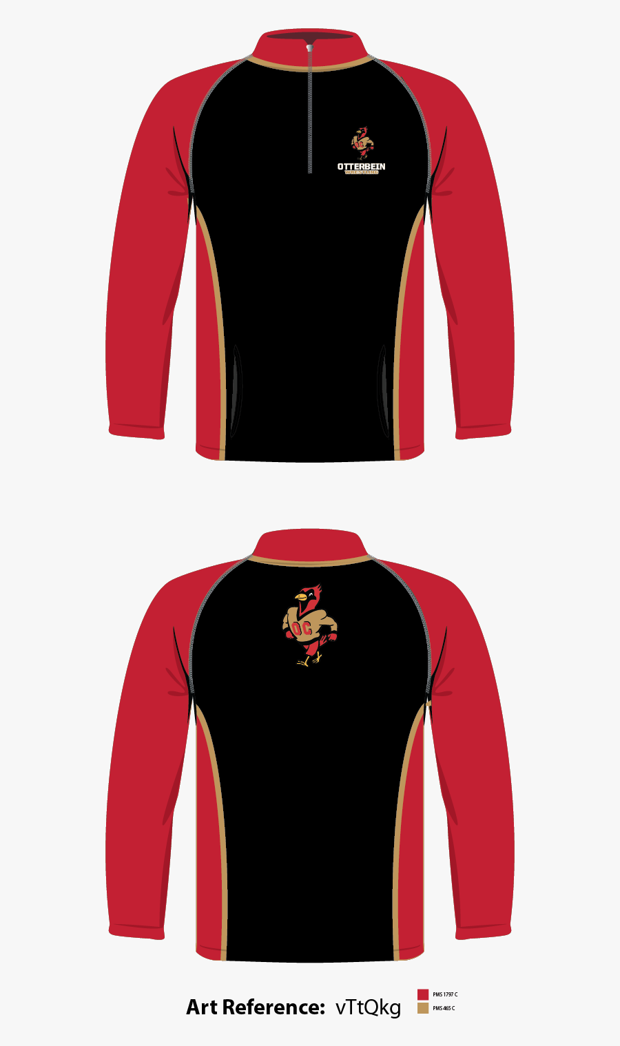 Otterbein Wrestling Men"s Quarter Zip - Active Shirt, Transparent Clipart