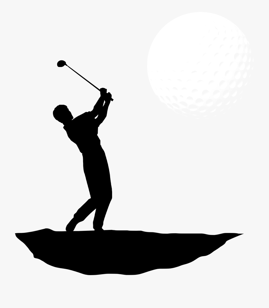Golf Swing Silhouette- - Golf Swing Silhouette, Transparent Clipart