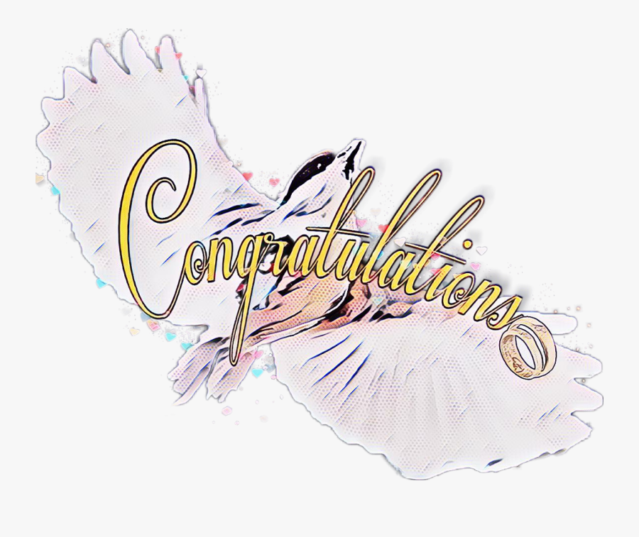 #sticker #swallow #congratulations #congrats #rings - Illustration, Transparent Clipart