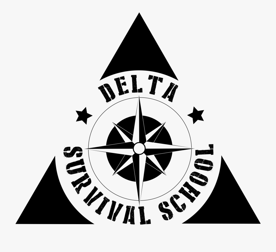 Logo Delta Survival School-black - Emblem, Transparent Clipart