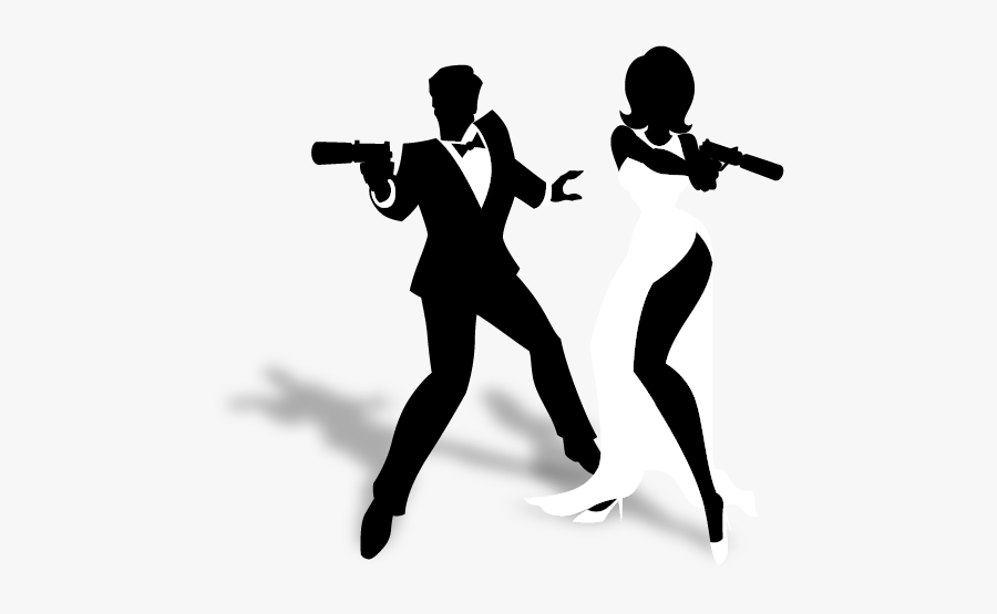 James Bond Theme Gun Barrel Sequence Silhouette - James Bond Silhouette Png, Transparent Clipart