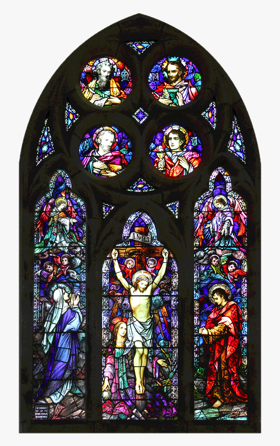 Stained Item,place Of Architecture,religious Institute,psychedelic - Stained Glass Png, Transparent Clipart