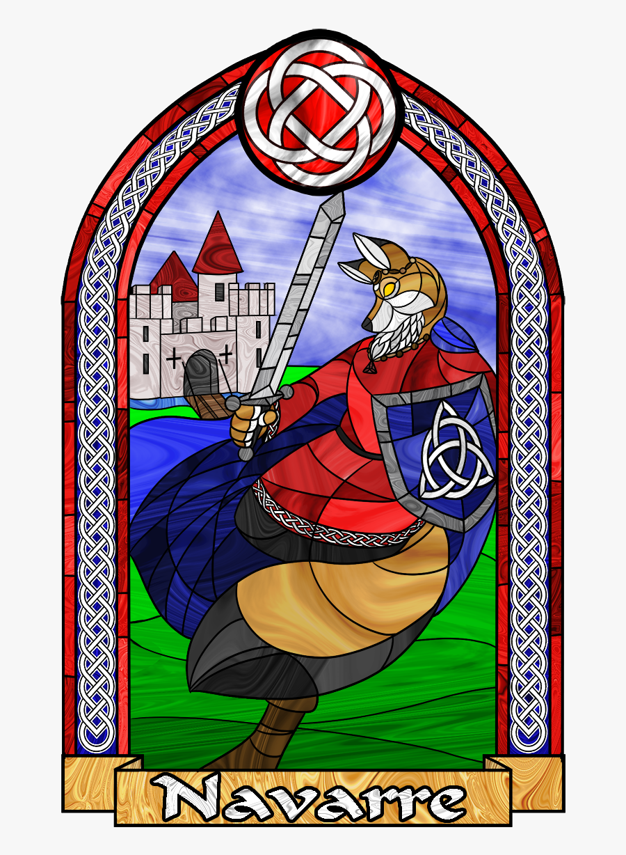 Navarre Window Badge - Stained Glass, Transparent Clipart