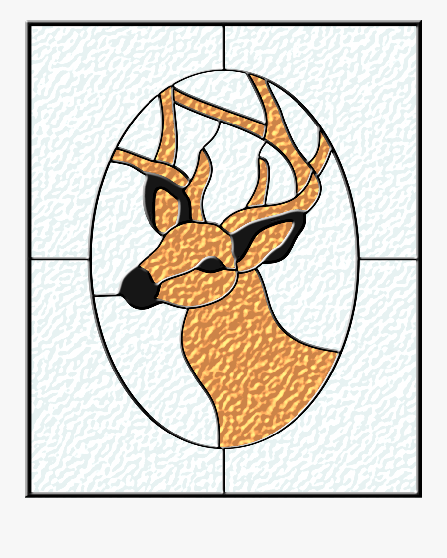 Deer Stained Glass Filtered Clip Arts - White-tailed Deer, Transparent Clipart