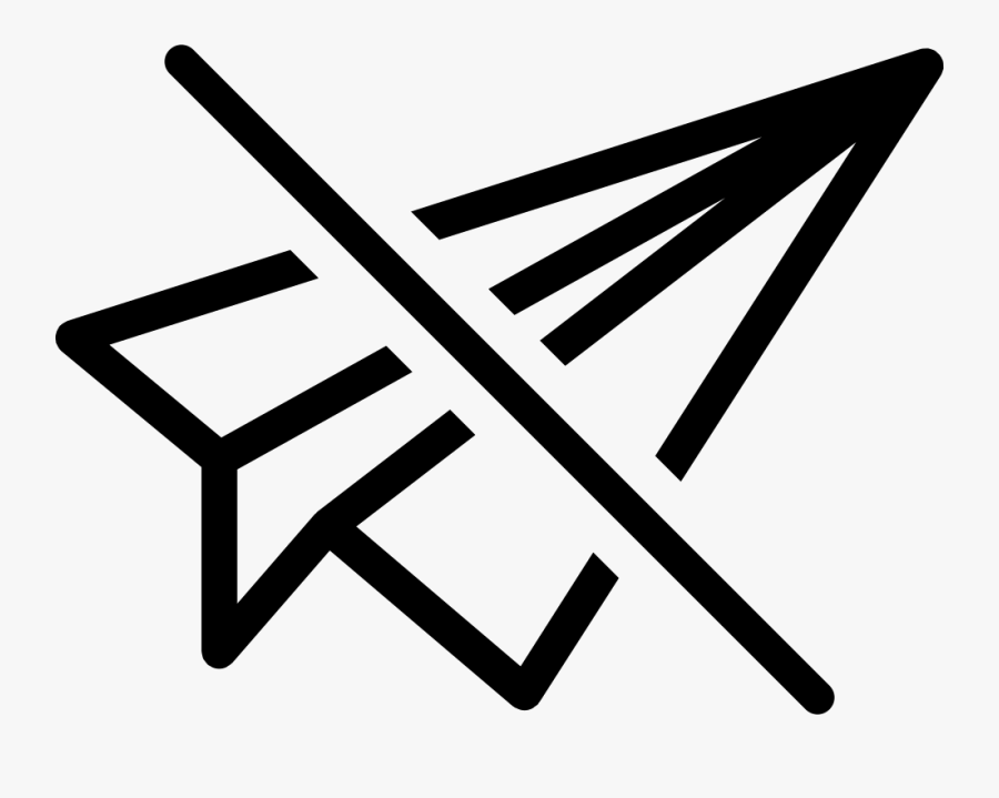 No Paper Plane - Airplane Outline Png Free, Transparent Clipart