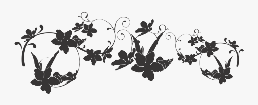 Flower Pattern Silhouette Transparent Background, Transparent Clipart