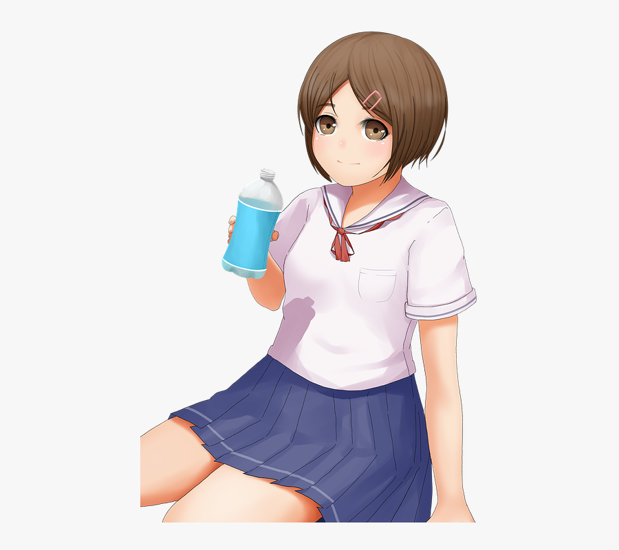 Moe, Kawaii, Cute, Women, Students, Schoolgirl - Kawaii Anime School Girls, Transparent Clipart