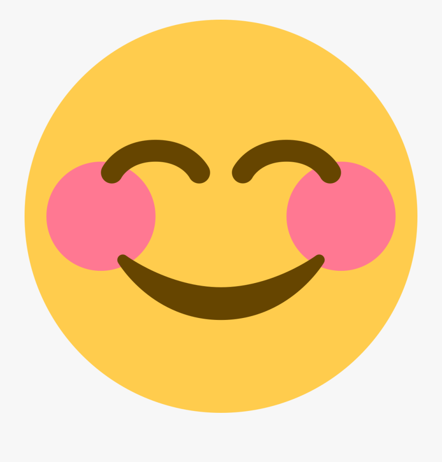 Smiley Emoji Face Emoticon - Blush Emoji Twitter, Transparent Clipart