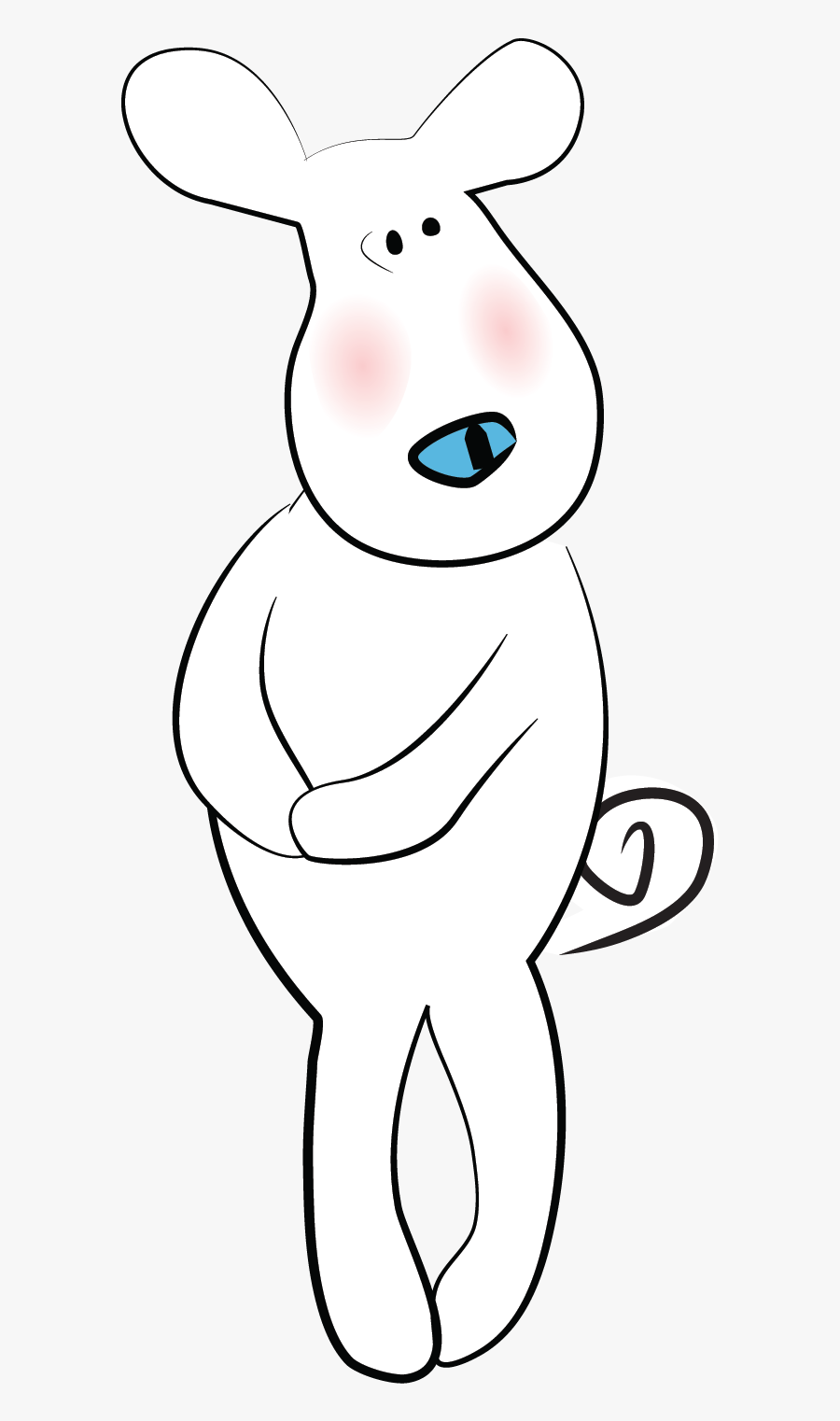 City Dog Blushing - Cartoon, Transparent Clipart