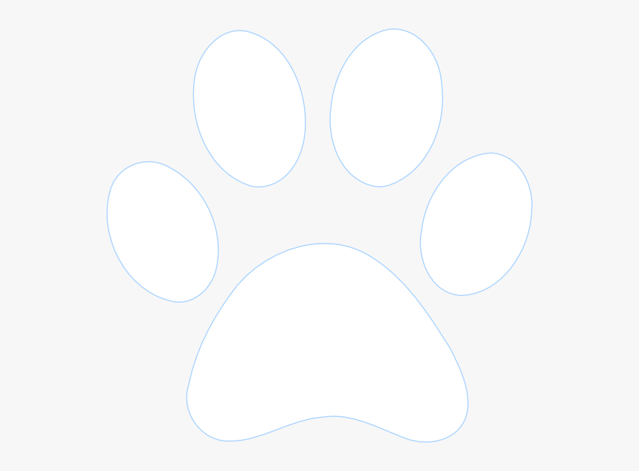 Paw Print Outline Svg Clip Arts - White Paw Print Clipart, Transparent Clipart