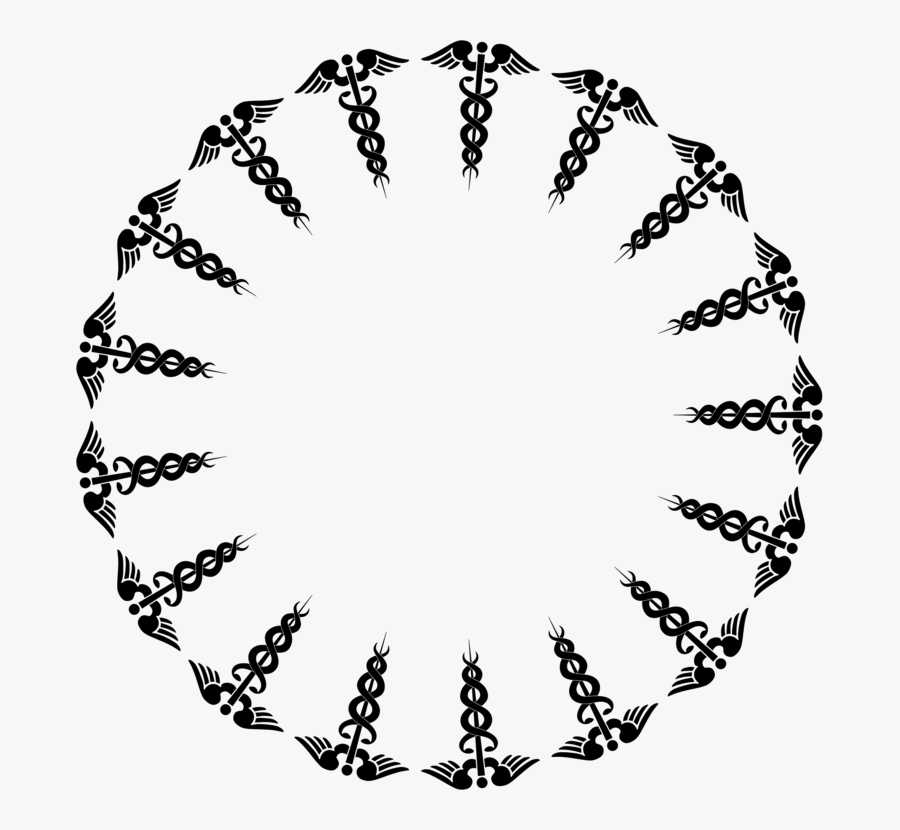 Line Art,line,leaf - Caduceus Vector, Transparent Clipart