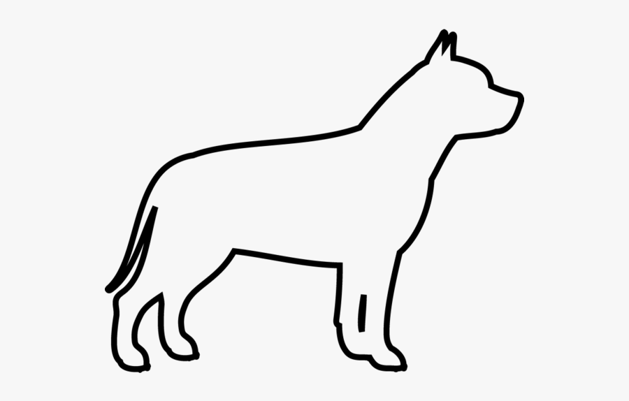 Outline Of A Pitbull, Transparent Clipart