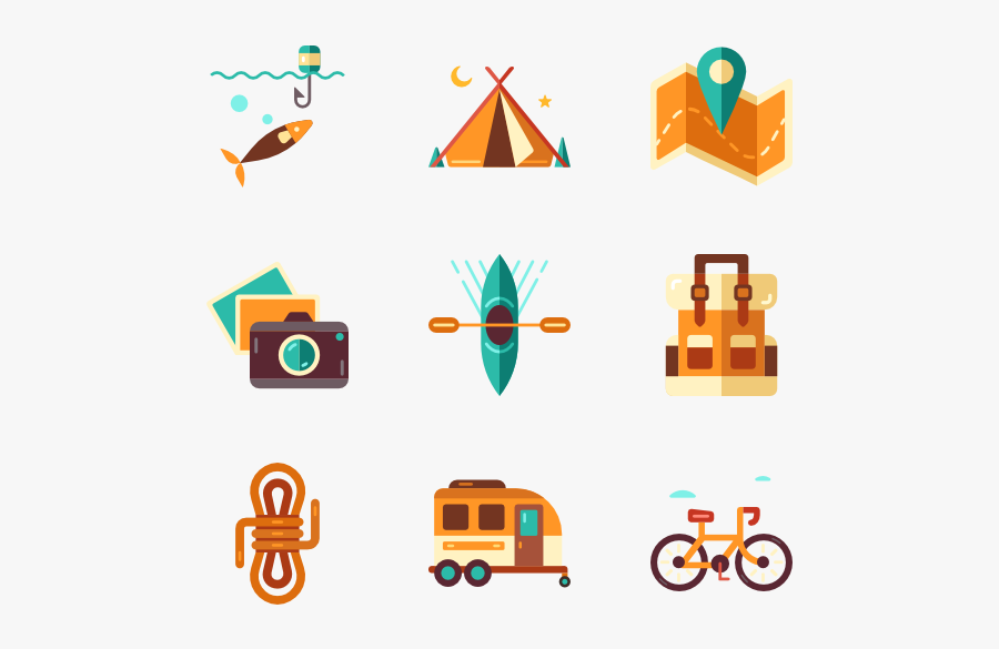 Outdoor And Recreation - Recreation Flat Icon, Transparent Clipart