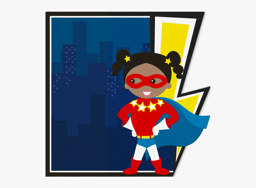 Superhero Invitations, Transparent Clipart
