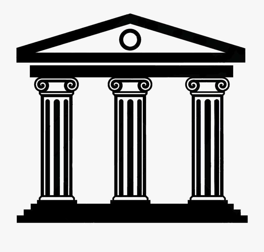 Silhouette Of A Temple Facade - Ancient Rome And Greece Clipart Png, Transparent Clipart