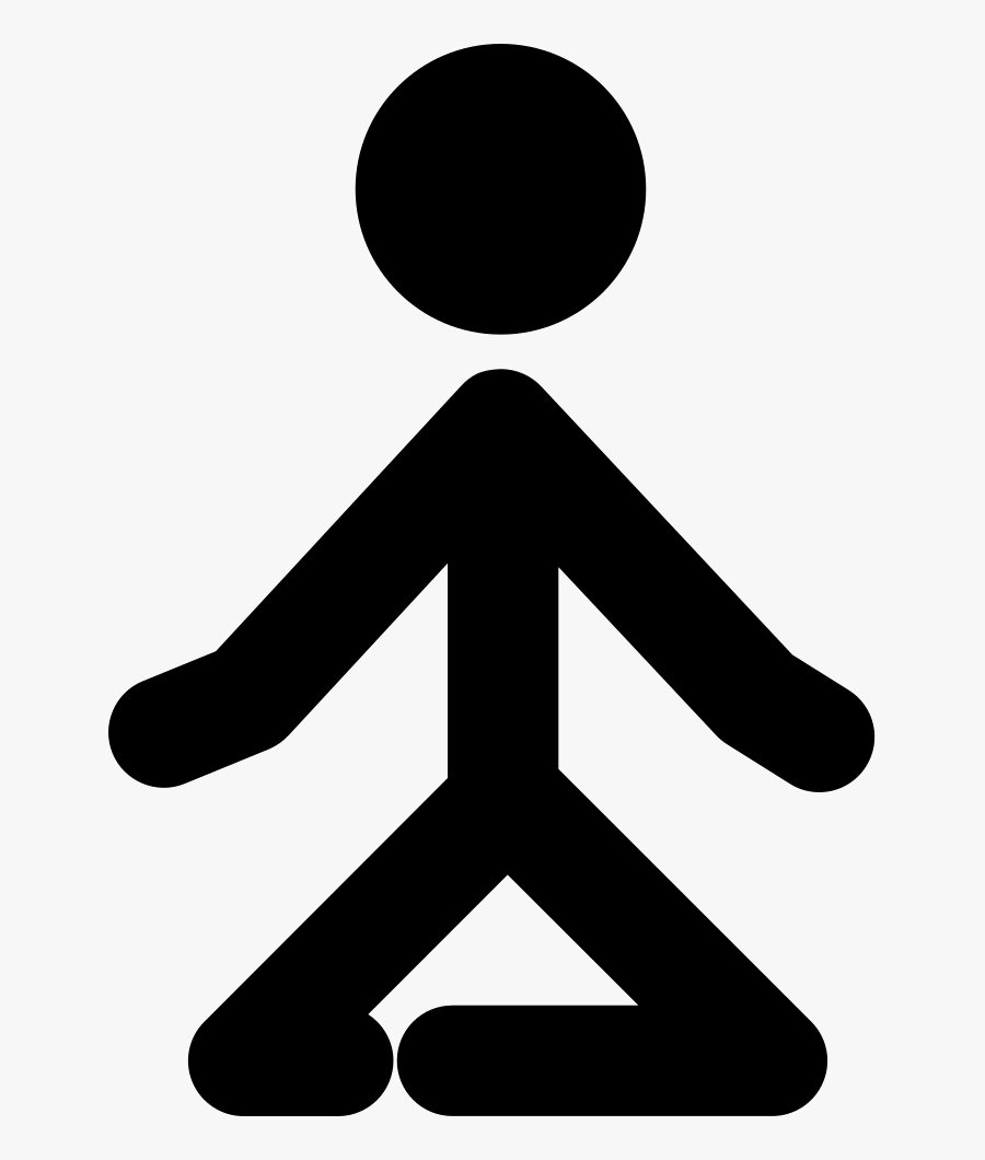 Male Stick Man With Legs Folded - Stick Figure, Transparent Clipart