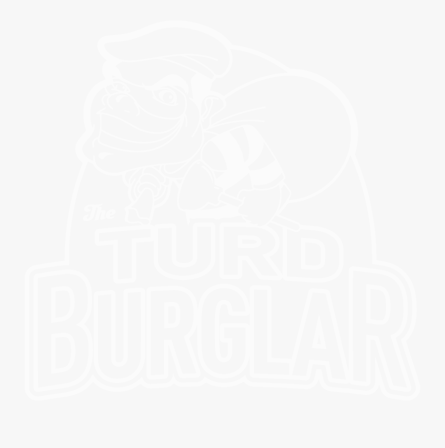 The Turd Burglar Logo White - Cartoon, Transparent Clipart